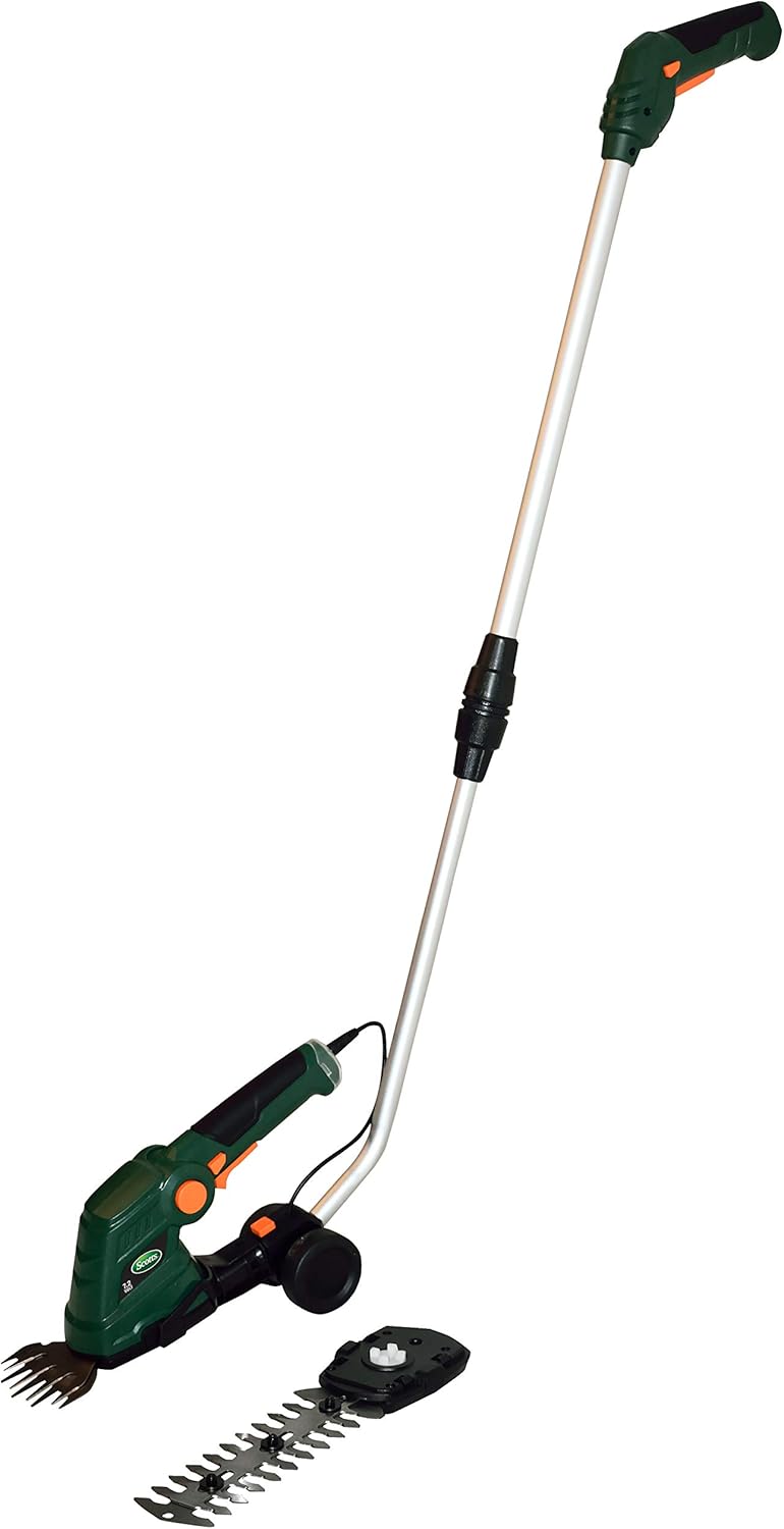 Scotts أدوات الطاقة الخارجية LSS10272PS 7.5 فولت مقص العشب/مقص الشجيرات اللاسلكي مع مقبض تمديد بعجلات، أخضر - Image 1